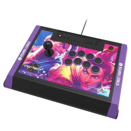 Hori Fighting Stick Alpha, PlayStation®5, PlayStation®4, PC, Street Fighter VI, Arcade, čierny, káblový ovládač