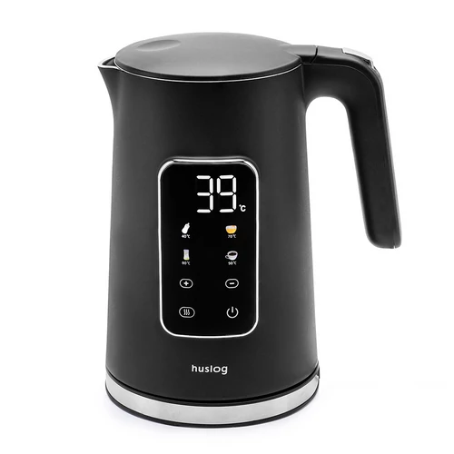 Huslog AK-02014H, 2200W, 1.7 L, Dupla falú, Hőfokszabályzó, Rozsdamentes acél, Vezeték nélküli, Vízforraló