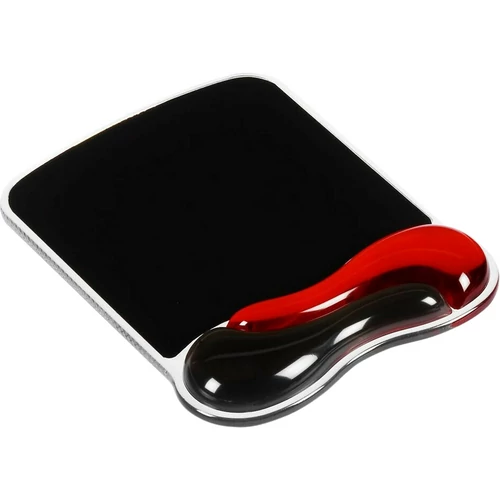 Kensington K62402 DuoGel, 240x182x25 mm, Pad cu gel, Negru-Roșu, Pad pentru mouse cu suport pentru încheietura mâinii