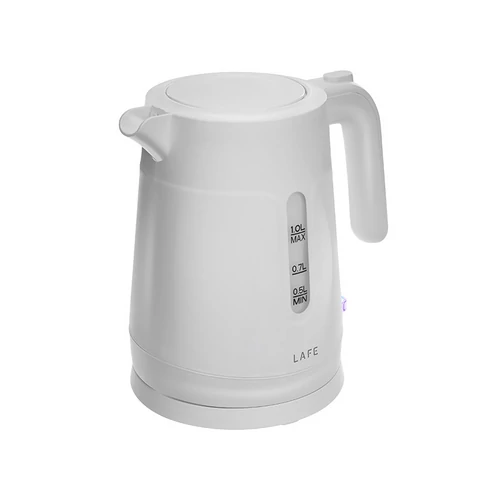 LaFe Essential, 1500W, 1L, Vízkőszűrő, BPA mentes, Műanyag, Fehér, Elektromos vízforraló
