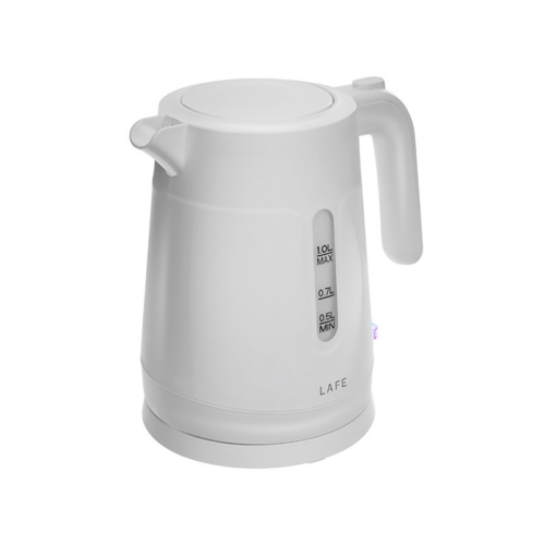 LaFe Essential, 1500W, 1L, Vízkőszűrő, BPA mentes, Műanyag, Fehér, Elektromos vízforraló