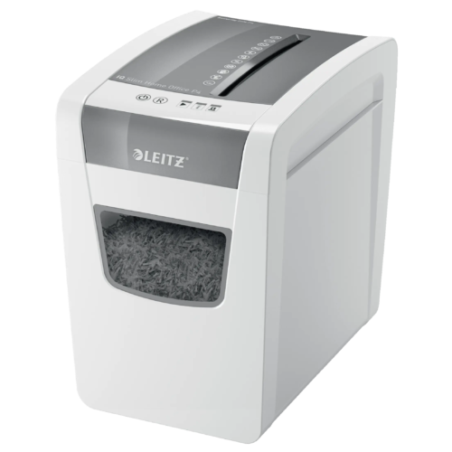 Leitz IQ Slim Home Office, 23 liter, Konfetti vágás, P-4, 1,8 m/perc, Fehér, Iratmegsemmisítő
