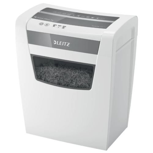 Leitz IQ Home Office, 23 liter, Konfetti vágás, P-4, 1,8 m/perc, Fehér, Iratmegsemmisítő