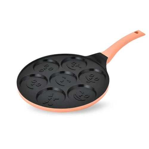 Maestro MR-1222-B, 26 cm, v tvare úsmevu, nepriľnavý, hliník, oranžovo-čierna, panvica