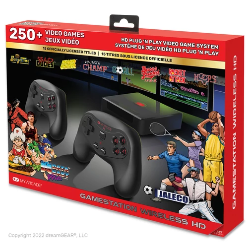 My Arcade GameStation Wireless HD, 250+ játék, Data East & Jaleco, Retro játékkonzol