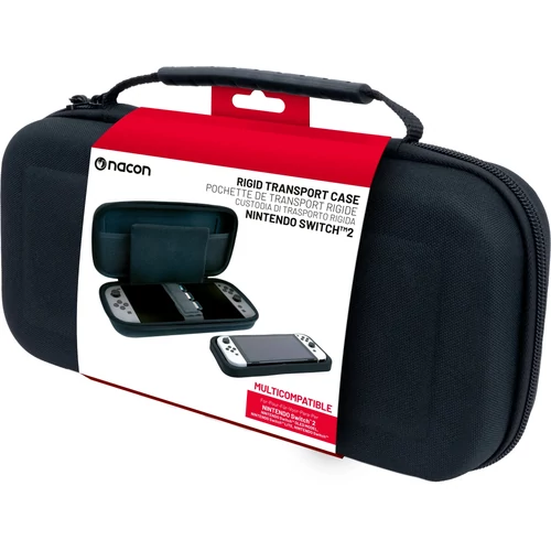 Nacon Rigid Transport Case, Nintendo Switch 2, Multikompatibilné, Vstavané úložisko na hry, Čierna, Puzdro na konzolu