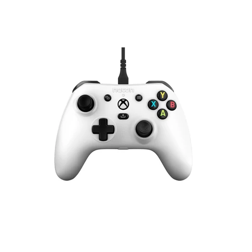 Nacon Evol-X, Xbox Series X|S, Xbox One, PC, 3,5 mm zvuk, biely, káblový ovládač