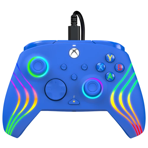 PDP Afterglow Wave, Xbox Series X|S, Xbox One, PC, RGB LED Lighting, Kék, Vezetékes kontroller