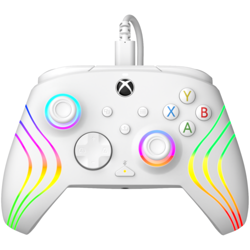 PDP Afterglow Wave, Xbox Series X|S, Xbox One, PC, RGB LED Lighting, Fehér, Vezetékes kontroller