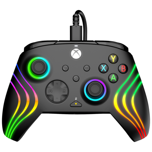 PDP Afterglow Wave, Xbox Series X|S, Xbox One, PC, RGB LED Lighting, Fekete, Vezetékes kontroller