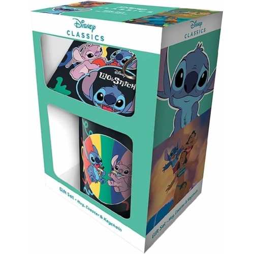 Pyramid Gift Set, Disney: Lilo & Stitch, 3in1, Bögre, Alátét, Kulcstartó, Ajándék szett