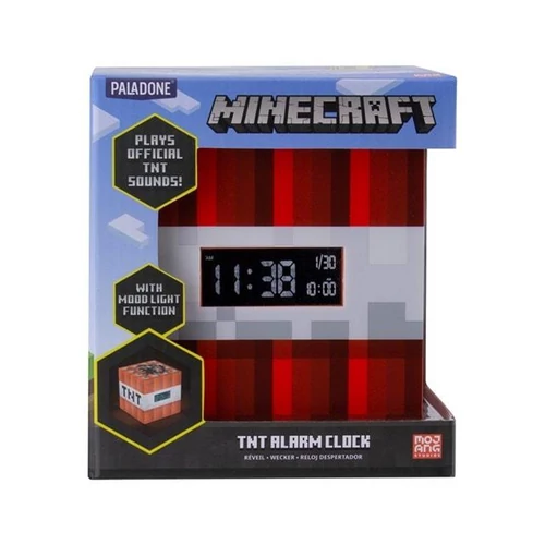 Paladone, Minecraft: TNT™, 4,33", LED osvetlenie, USB, Káblové, Digitálny budík