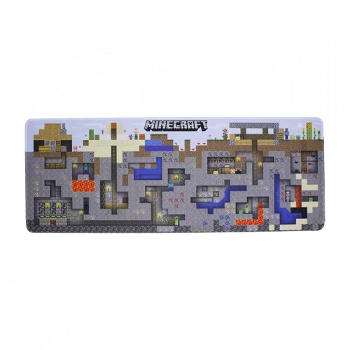 Mouse pad, Paladone, Minecraft: Mining World™, Large, 80 x 30 cm, Tesatura, Anti-alunecare, Gamer, Multicolor