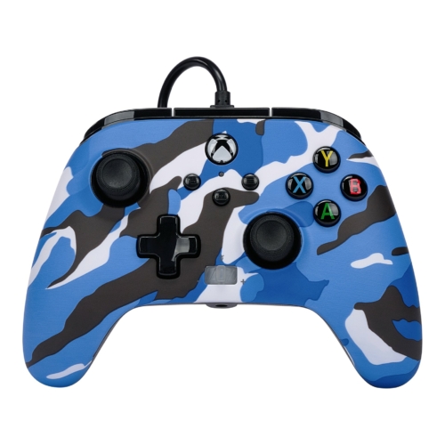 PowerA Enhanced Wired, Xbox Series X|S, Xbox One, PC, Blue Camo, Vezetékes kontroller