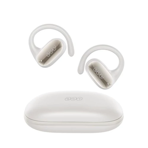 QCY Crossky GTR2, skutočne bezdrôtové, 360° stereo, Bluetooth, vodotesné, biele, bezdrôtové slúchadlá