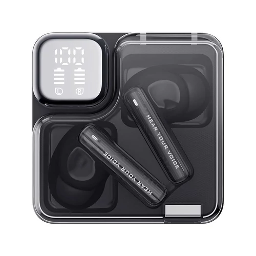 QCY MeloBuds Neo, Crystal Clear, ENC, Waterproof, Bluetooth, Black, Căști fără fir