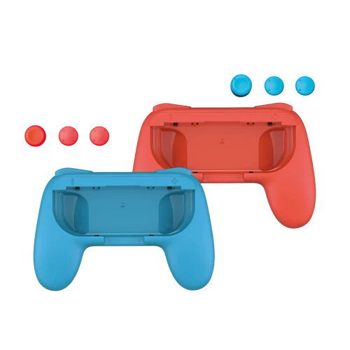 QWare Gaming Controller Holders, Nintendo Switch, Kék-Piros, Joy-Con markolat + Thumb Grips