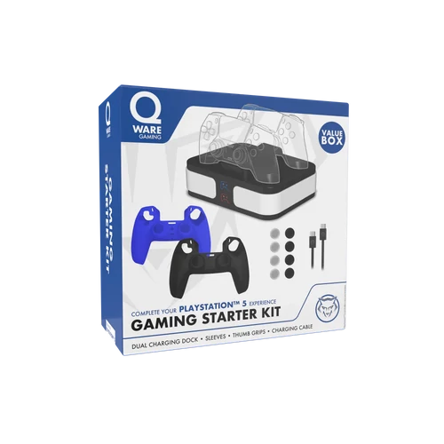 QWare Gaming Starter Kit, PlayStation 5®, 4 elemes, Konzol kiegészítő csomag