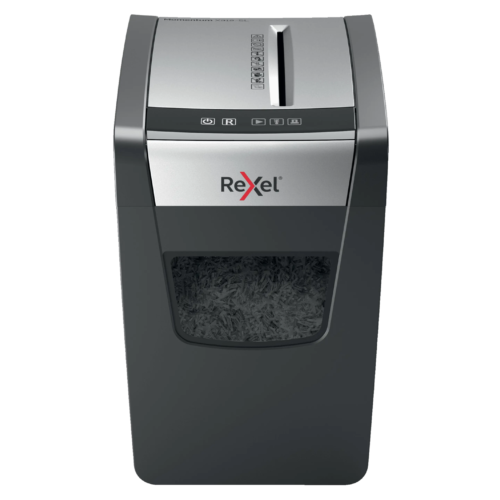 Rexel Momentum X312-SL Slimline, 23 liter, Konfetti vágás, P3, 12 lap, Fekete, Iratmegsemmisítő