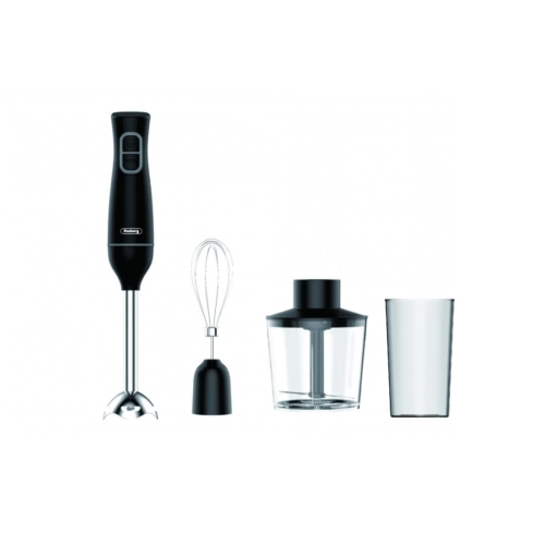 Rosberg R51112OSC, 400 W, 0,7 l-es tál, Tojáshabverő, Rozsdamentes acél, Fekete, Botmixer készlet