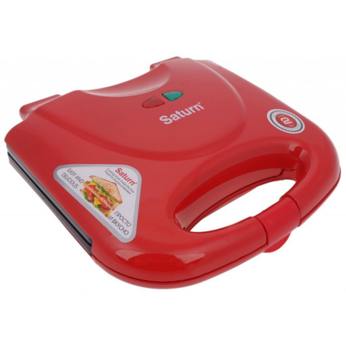 Saturn ST-EC1082, 750W, 4 szeletes, Tapadásmentes, Piros, Szendvicssütő