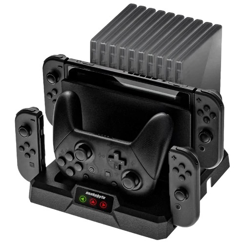 Snakebyte Charge Base S, Nintendo Switch, Dual Charge, čierny, nabíjacia stanica a držiak