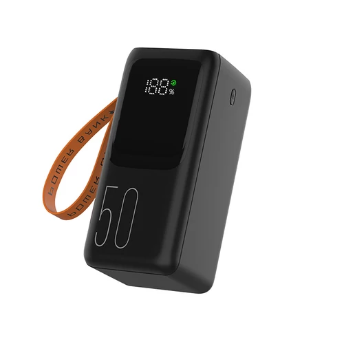 Tracer Vouge-5, 20W, 50000 mAh, 1x USB Type-C, 4x USB Type-A, káblové, čierna, prenosná power banka