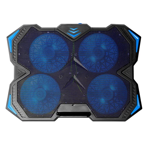 Tracer Turbo, GameZone, 17" (Max), nastaviteľný uhol, 4 ventilátory, LED osvetlenie, čierno-modrá, chladiaca podložka pre notebook