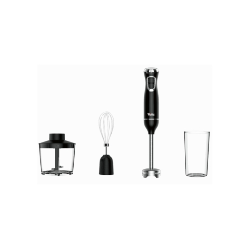 Oliver Voltz OV51112WSC, 800 W, 0,7 l-es tál, Tojáshabverő, Rozsdamentes acél, Fekete, Botmixer készlet