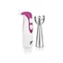 Imagine 3/6 - Mixer, LaFe BRK-002A, 400 W, 700 ml, 2 viteze, Turbo, Alb-Roz
