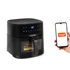 Imagine 3/13 - Cuptor cu aer cald, Lovio PureFry XL Smart, Air fryer, 1500W, 6 liter, 7+1 program, WiFi, Negru