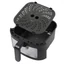Imagine 4/13 - Cuptor cu aer cald, Lovio PureFry XL Smart, Air fryer, 1500W, 6 liter, 7+1 program, WiFi, Negru