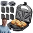 Imagine 9/13 - Aparat de sandvici multifunctional, Lovio LVSM001BK, 6in1, 750W, Antiaderente, Negru