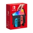 Imagine 1/5 - Nintendo Switch OLED, 7”, 64 GB, Wi-Fi, Neon Red & Neon Blue Joy-Con, Negru, Consolă de jocuri