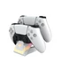 Imagine 10/13 - Statie de incarcare, PDP Afterglow Wave, PlayStation 5, DualSense, RGB Iluminare, Alb