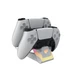 Imagine 9/13 - Statie de incarcare, PDP Afterglow Wave, PlayStation 5, DualSense, RGB Iluminare, Alb