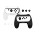 Imagine 2/3 - Prindere Joy-Con + Thumb Grips, QWare Gaming Controller Holders, Nintendo Switch, Negru-Alb