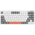 Imagine 2/6 - Tastatura, Tracer FINA 84, GameZone, Mecanic (Red Switch), Iluminare Rainbow, US, Cu fir / Fara fir, Alb-Gri
