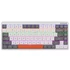 Imagine 1/6 - Tastatura, Tracer FINA 84, GameZone, Mecanic (Red Switch), Iluminare Rainbow, US, Cu fir / Fara fir, Alb-Gri