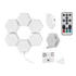 Imagine 2/10 - Set lampi de perete, Tracer Ambience, Smart Hexagon, 9 W, Bluetooth 5.0, Wi-Fi, RGB iluminare, Gamer, Alb