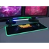 Imagine 6/7 - Tracer Maxi RGB, GameZone, 800 x 300 mm, Iluminare RGB, țesătură, anti-alunecare, negru, tastatură și mouse pad