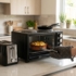 Imagine 5/5 - Oliver Voltz OV51441F48, 3200 W, 48 litri, Sticlă dublă, 2 plită integrată, 100-230 °C, Negru, Cuptor electric