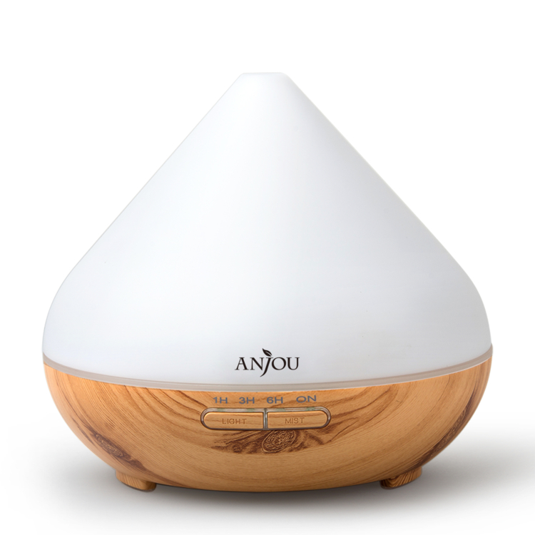 Anjou AJ-AD001 13W 0.3L LED világosbarna ultrahangos illóolaj párásító