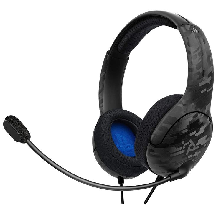 PDP LVL 40 PS5, PS4, PC Vezetékes Sztereó Fekete Camo headset