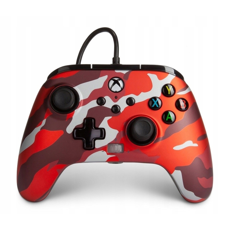 PowerA EnWired Xbox Series X|S, Xbox One, PC Vezetékes Metallic Red Camo kontroller