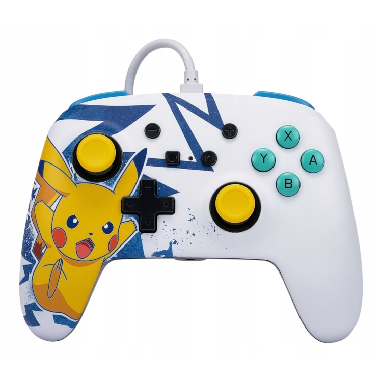 PowerA Enhanced Wired, Nintendo Switch/Lite/OLED, Pokémon: Pikachu High Voltage, Vezetékes kontroller
