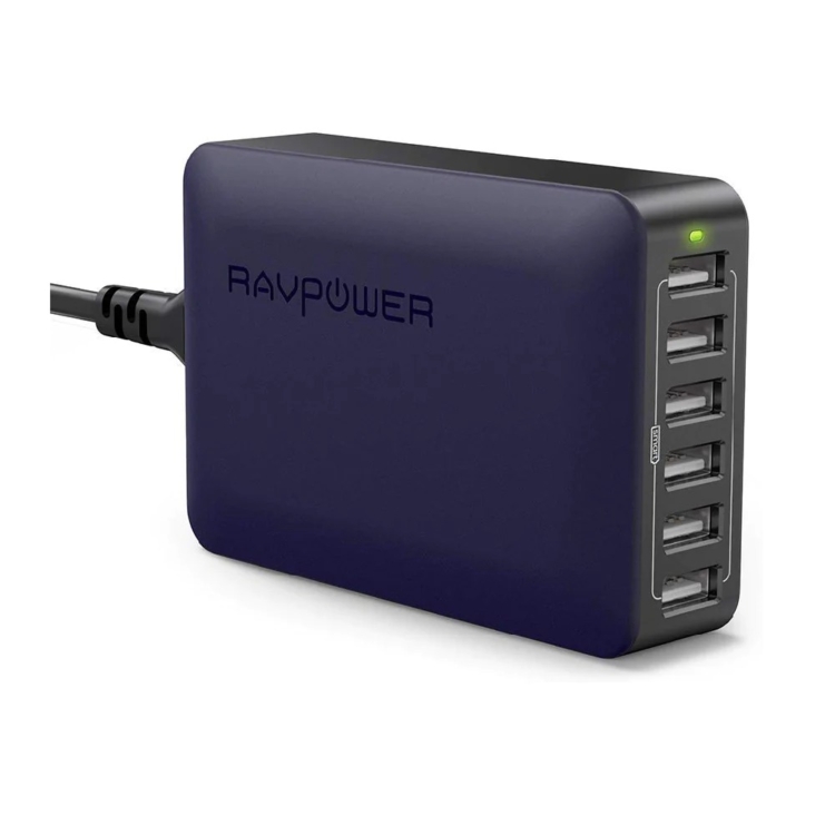 RAVPower RP-PC028 iSmart 60W 12A 6 portos USB asztali töltőállomás