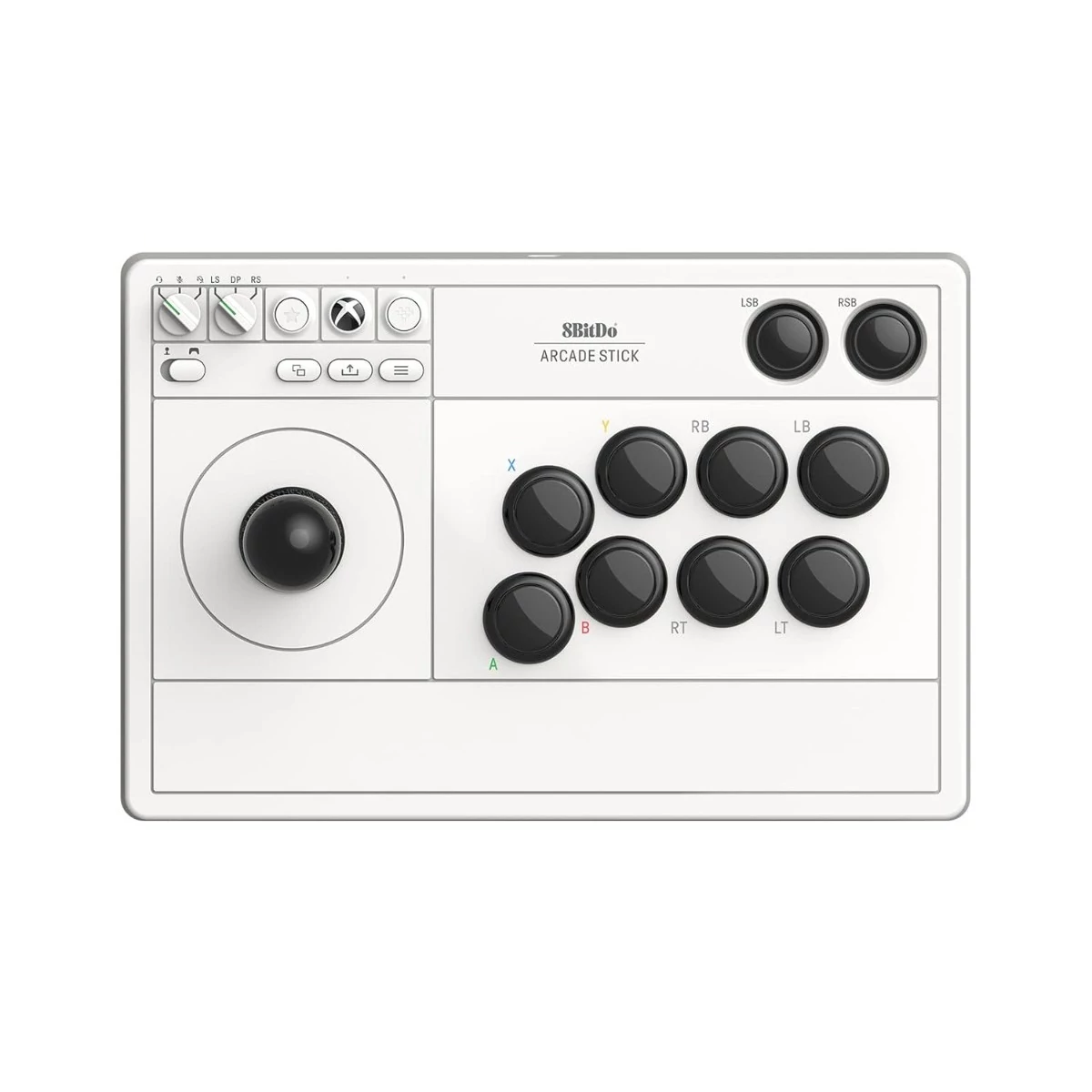 8BitDo Arcade Stick, Xbox Series X|S, Xbox One, PC, Official, Bílá, Bezdrátový ovladač