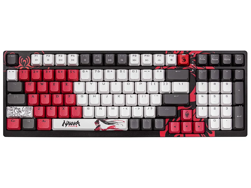 A4TECH Bloody S98, mechanický (BLMS Red Switch), RGB, eSport, Naraka, Gaming, US, káblová klávesnica