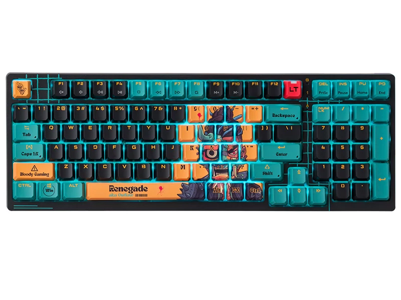 A4TECH Bloody AT98, mecanic (comutator Alpha), RGB, Renegade, Gaming, ENG, tastatură cu fir